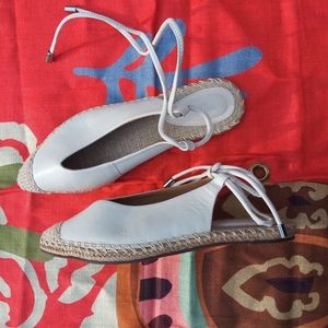 Schutz Laba Ankle Tie Espadrille Flats